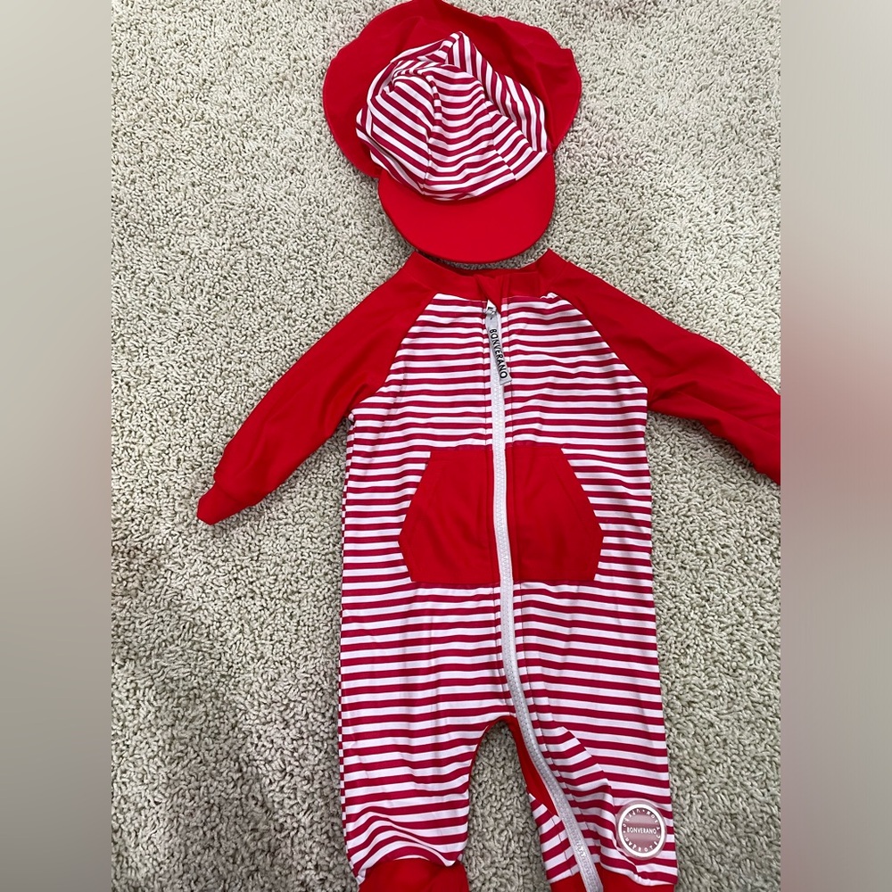 Swim suit with hat